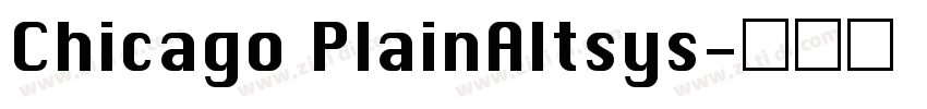 Chicago PlainAltsys字体转换
